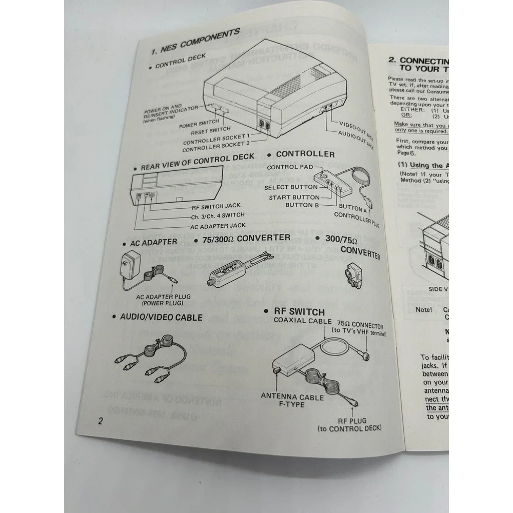 Nintendo NES Control Deck Instruction Manual Original REV-4 1989 Vintage Booklet